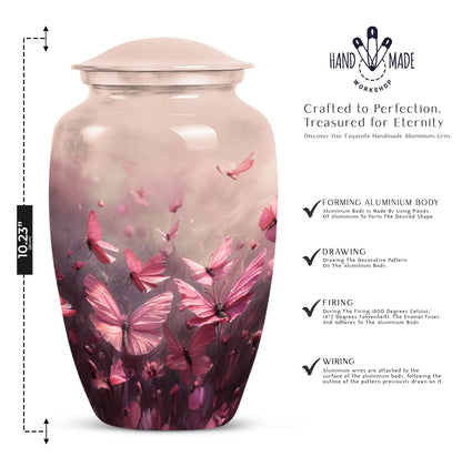 pink butterfly urn - Keepsake urn For Ashes