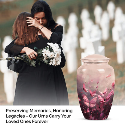 pink butterfly urn - Keepsake urn For Ashes