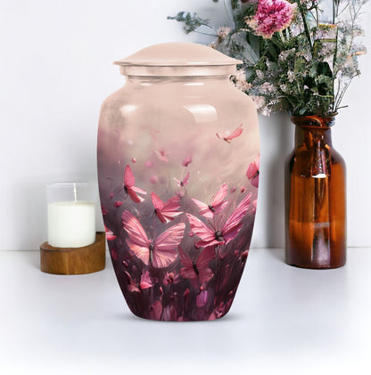 pink butterfly urn - Keepsake urn For Ashes