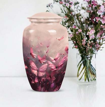 pink butterfly urn - Keepsake urn For Ashes