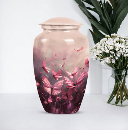 pink butterfly urn - Keepsake urn For Ashes