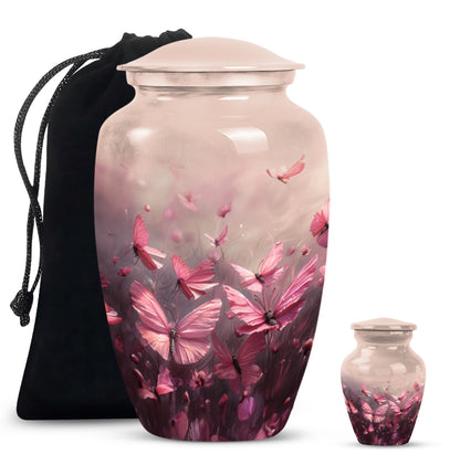 pink butterfly urn - Keepsake urn For Ashes
