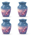 Classic 10-inch pink butterfly design cremation urn 