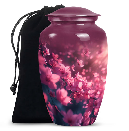 Pink Butterfly Memorial Urn