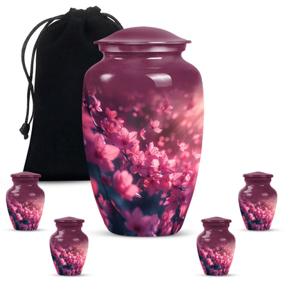 Pink Butterfly Memorial Urn