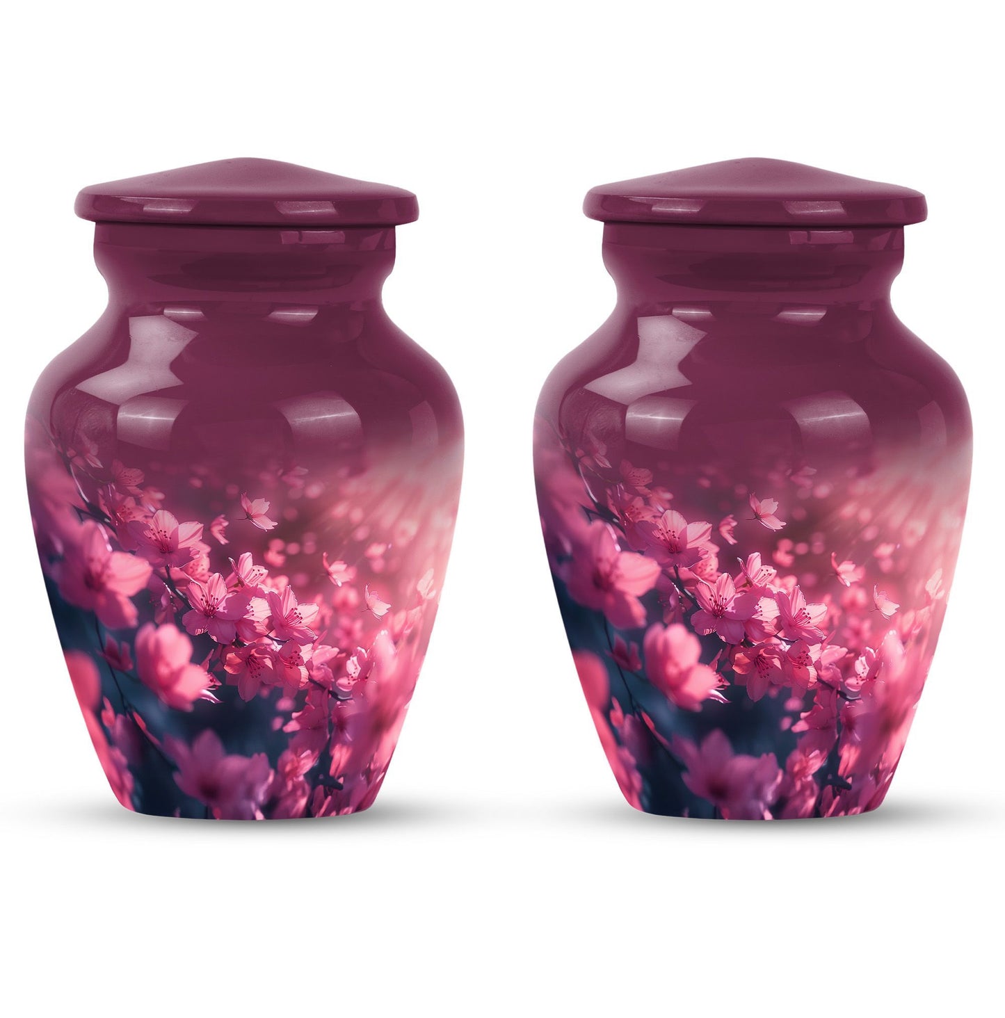 Pink Butterfly Memorial Urn