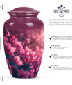 Pink Butterfly Memorial Urn