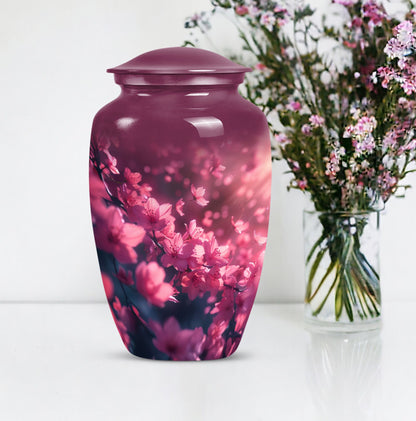 Pink Butterfly Memorial Urn