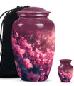 Pink Butterfly Memorial Urn