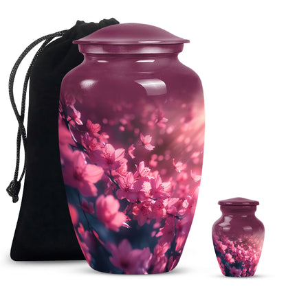 Pink Butterfly Memorial Urn