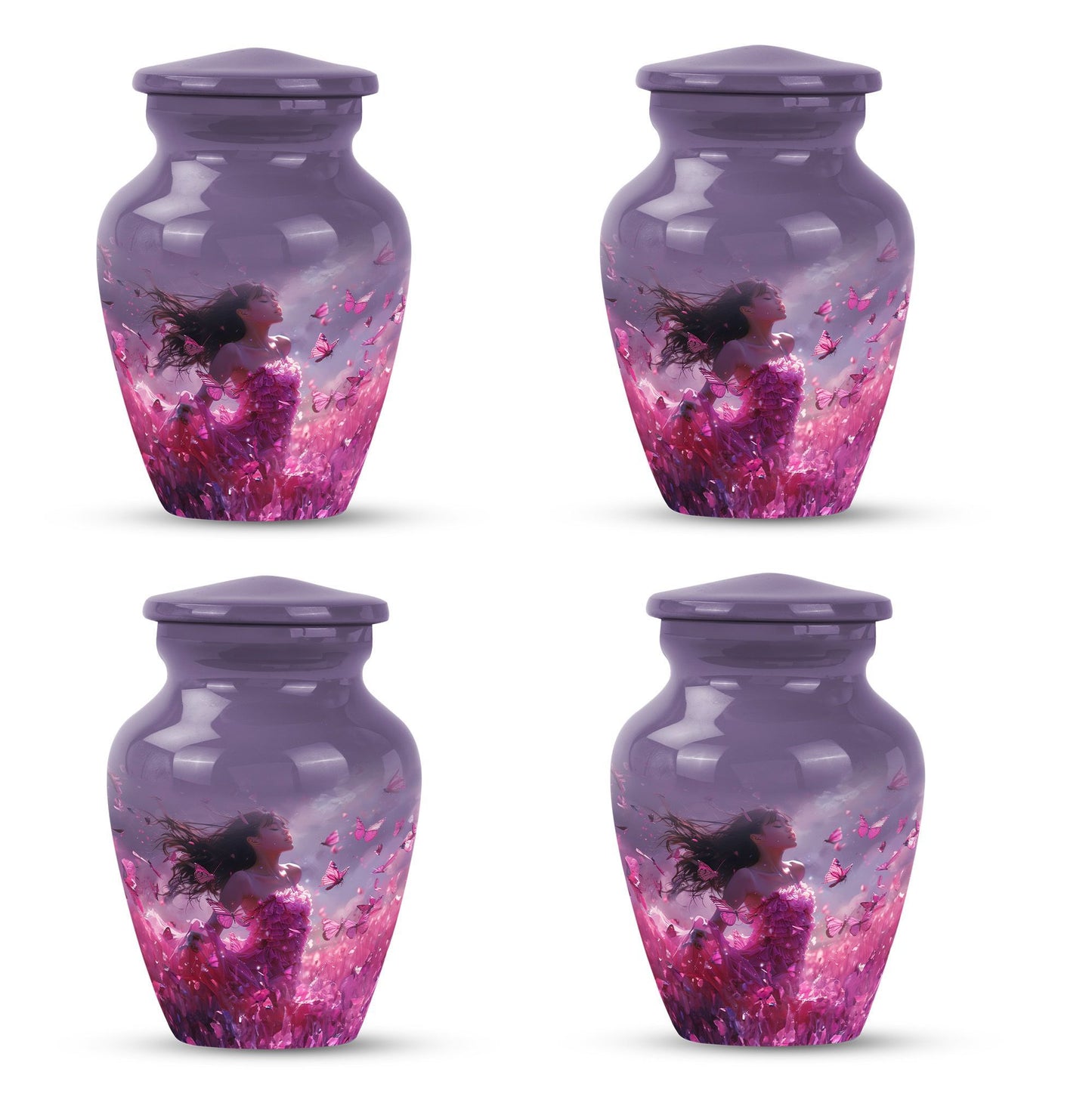  pink butterfly cremation urn, 