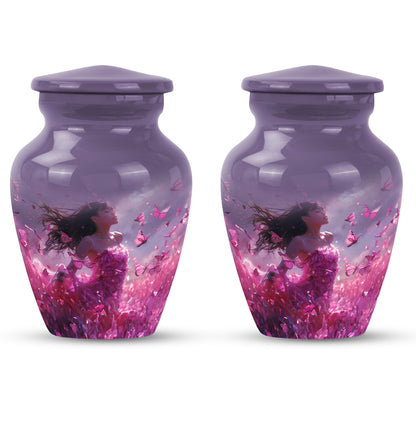  pink butterfly cremation urn, 
