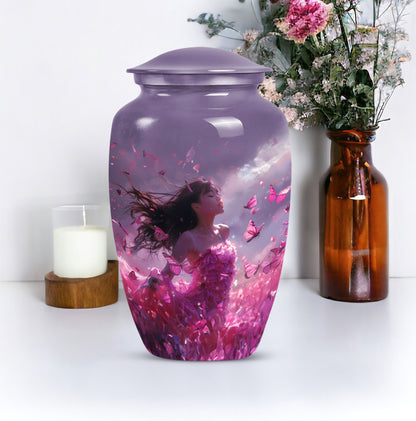  pink butterfly cremation urn, 