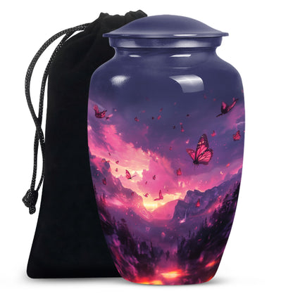 Pink Butterfly urn