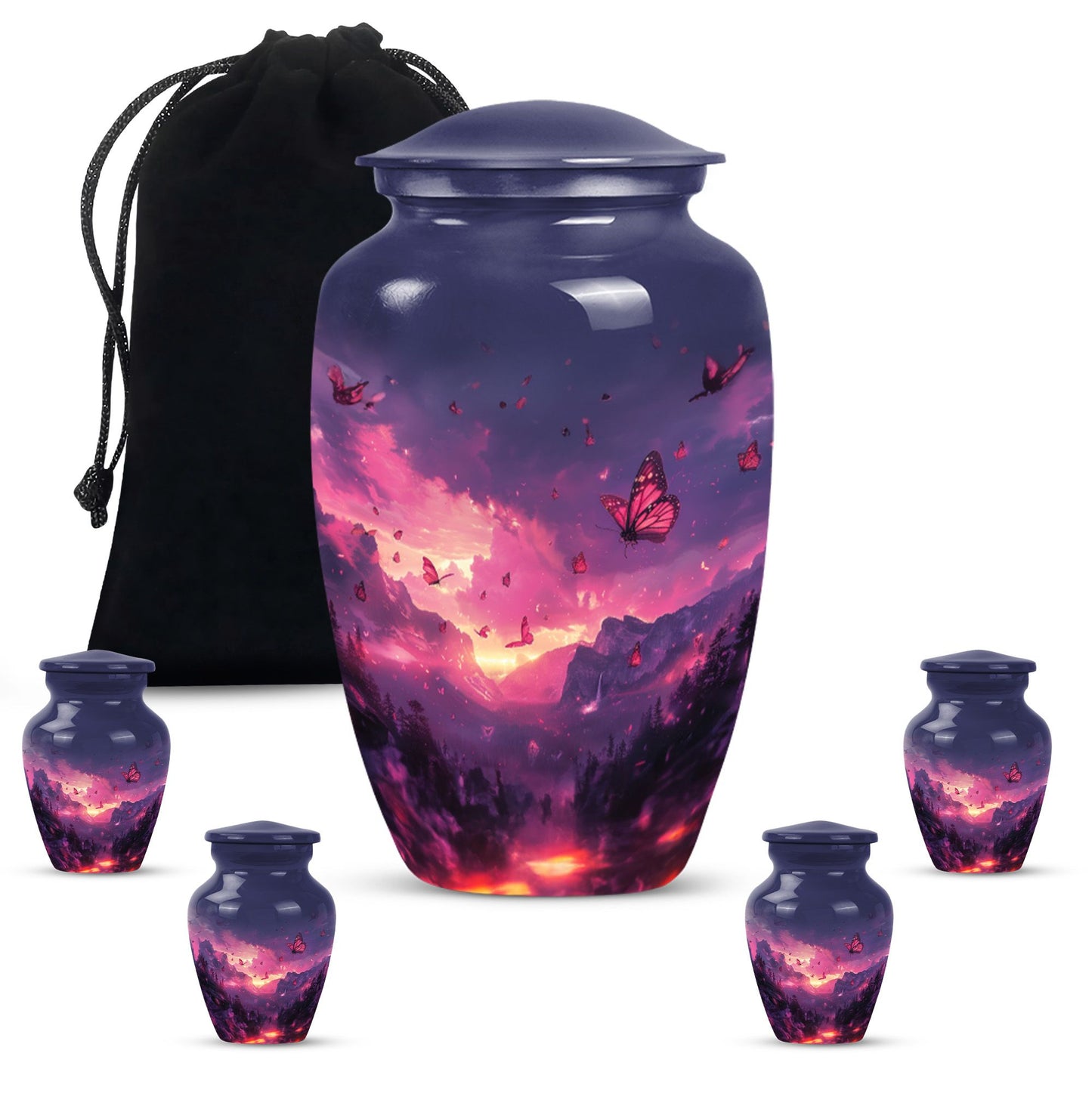 Pink Butterfly urn
