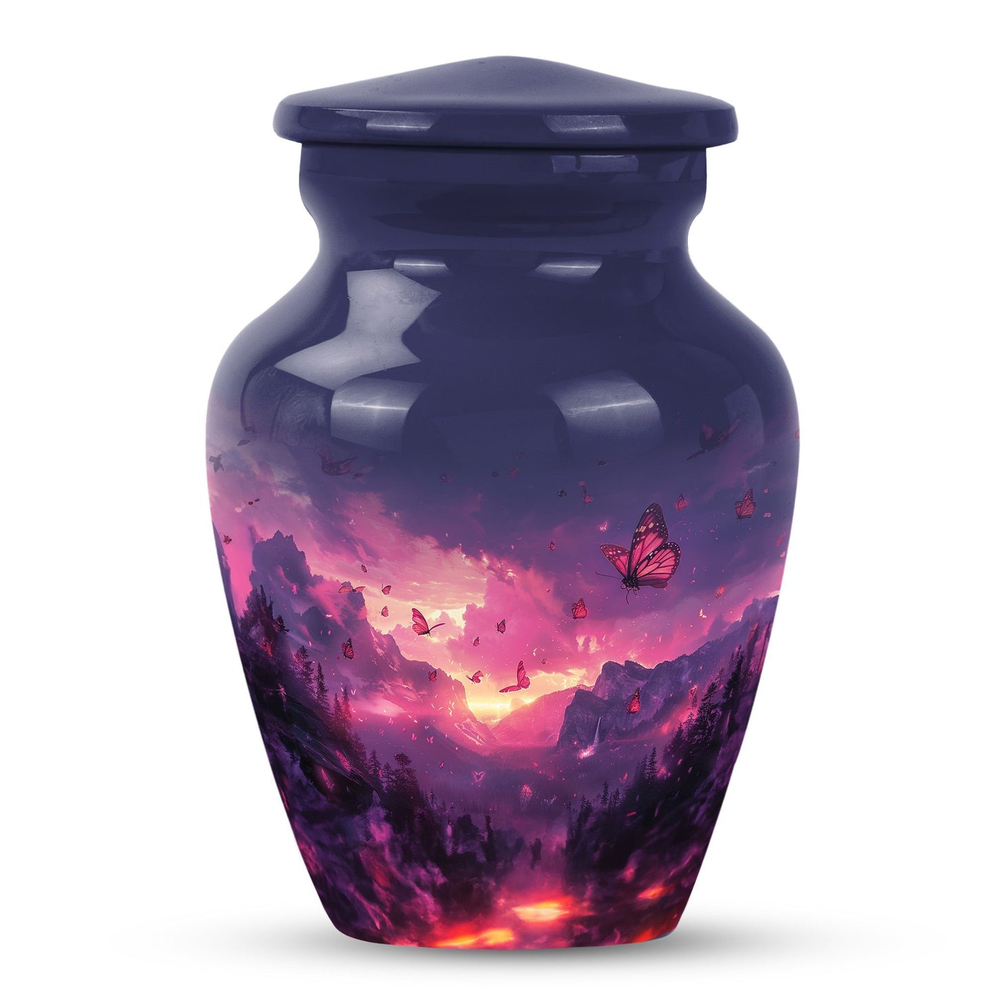 Pink Butterfly urn
