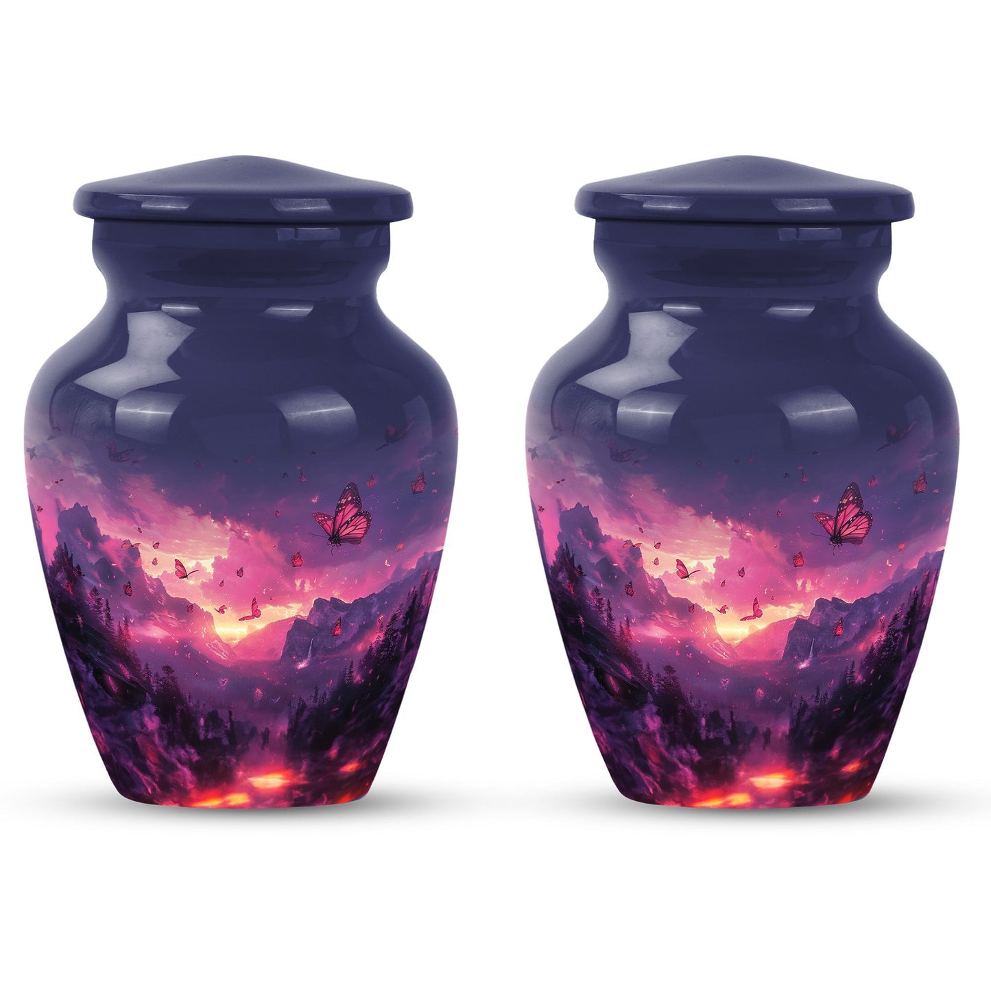 Pink Butterfly urn