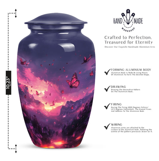 Pink Butterfly urn