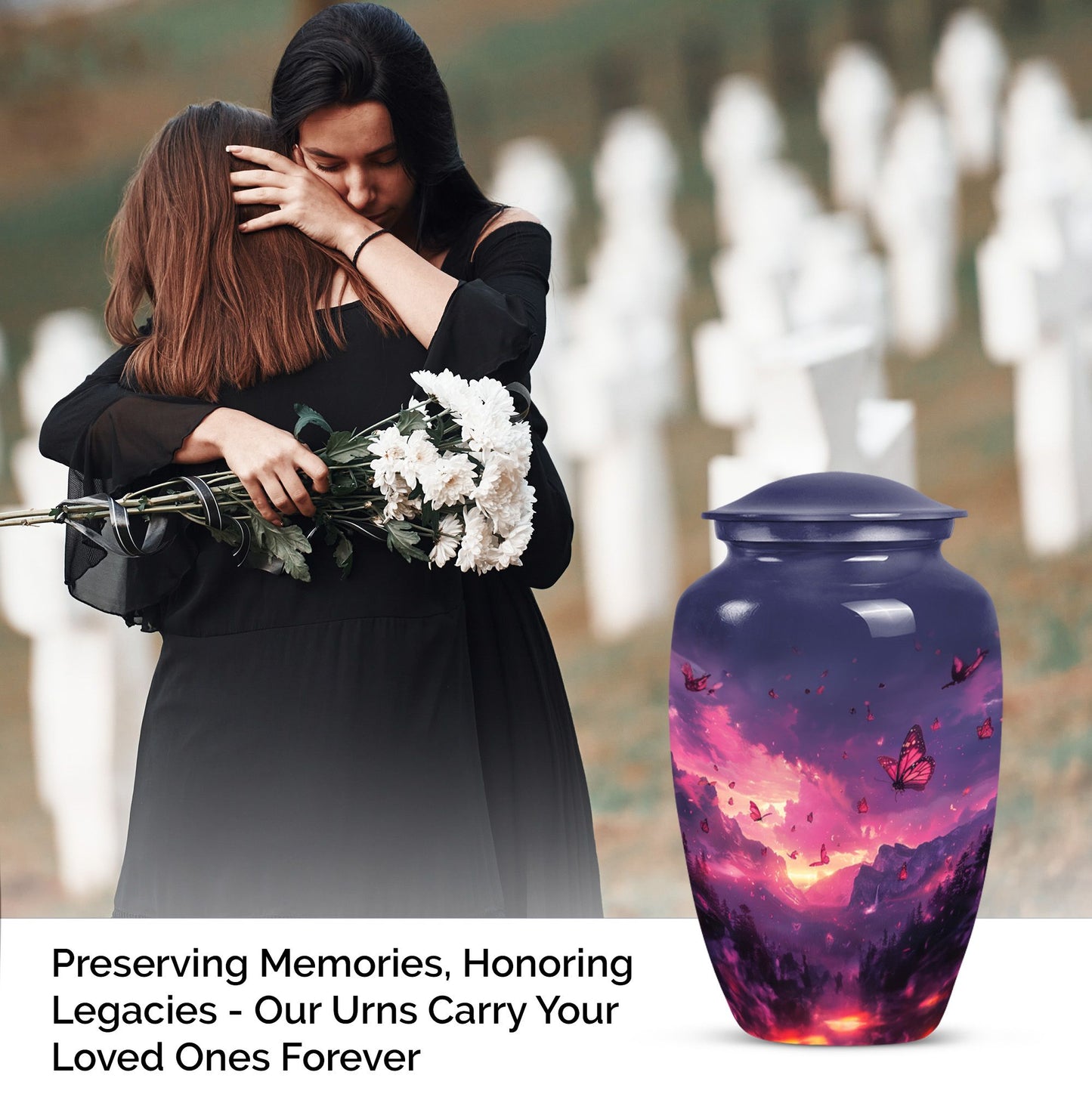 Pink Butterfly urn