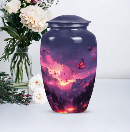 Pink Butterfly urn