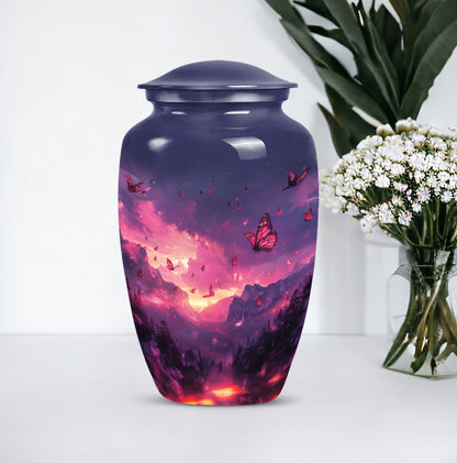 Pink Butterfly urn