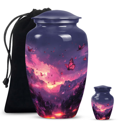 Pink Butterfly urn