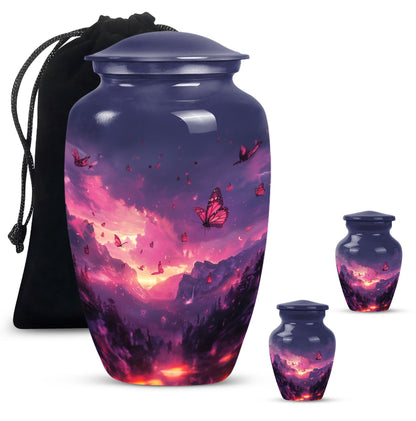 Pink Butterfly urn