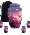 pink butterfly classic cremation urn,