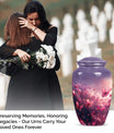 pink butterfly classic cremation urn,