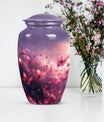 pink butterfly classic cremation urn,