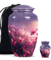 pink butterfly classic cremation urn,