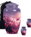 pink butterfly classic cremation urn,