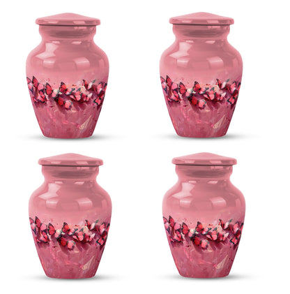  pink butterfly urn, made large funeral urn for human ashes