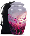 10-inch pink butterfly urn burial cremation urn 