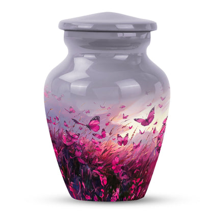10-inch pink butterfly urn burial cremation urn 