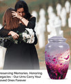 10-inch pink butterfly urn burial cremation urn 