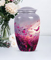 10-inch pink butterfly urn burial cremation urn 