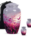10-inch pink butterfly urn burial cremation urn 