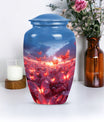 pink butterfly urn, large memorial urn for human ashes