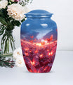 pink butterfly urn, large memorial urn for human ashes