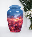 pink butterfly urn, large memorial urn for human ashes