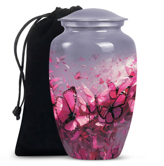  large aluminium burial urn,