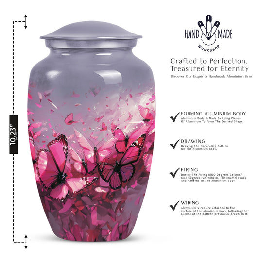  large aluminium burial urn,