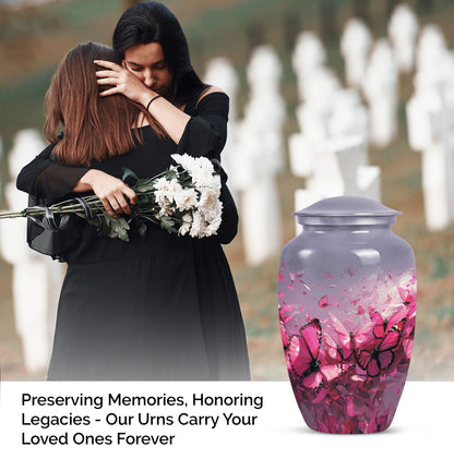  large aluminium burial urn,