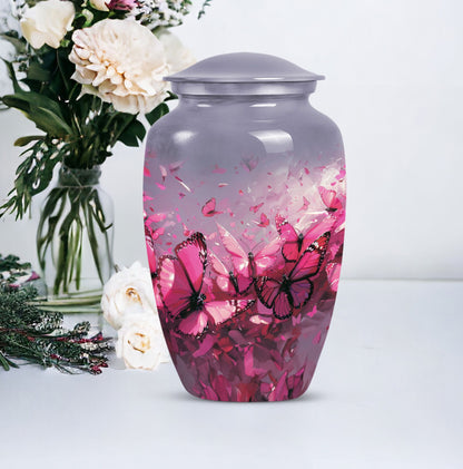  large aluminium burial urn,