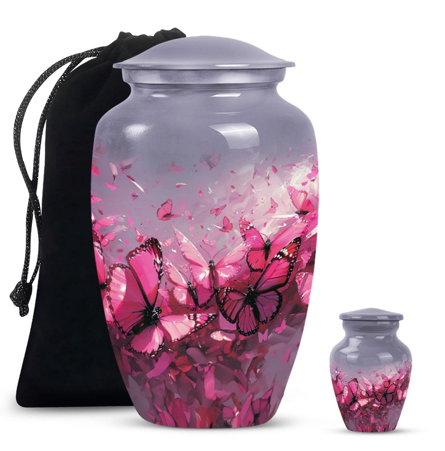  large aluminium burial urn,