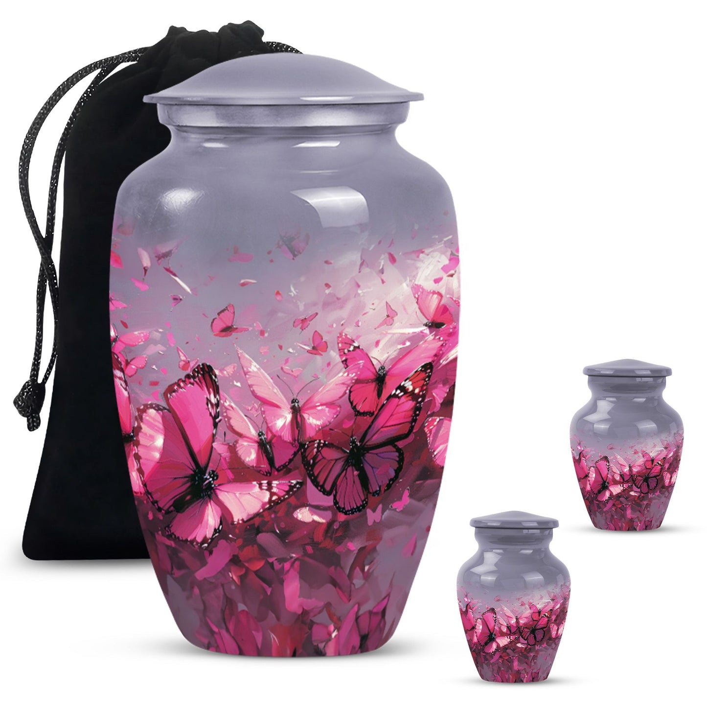  large aluminium burial urn,