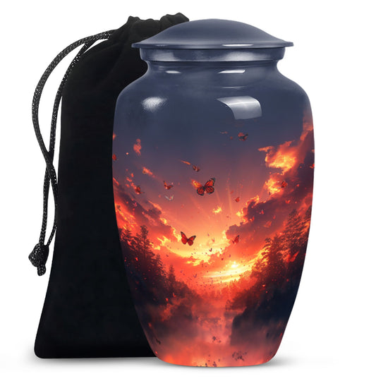 pink butterfly urn for women