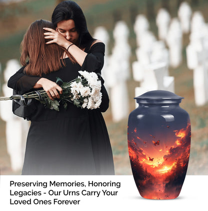 pink butterfly urn for women
