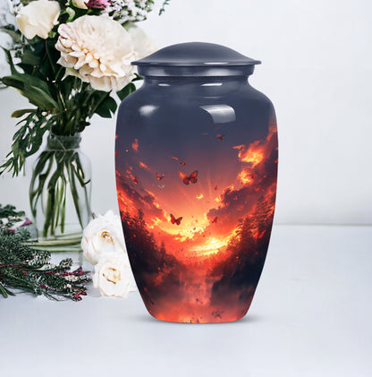 pink butterfly urn for women